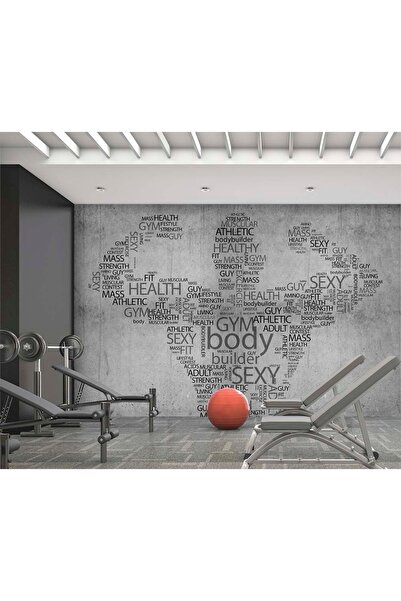 Özel Duvarlar Spor Salonu GYM Duvar Kağıdı - Beton Duvar üzerinde Spor Yazıları