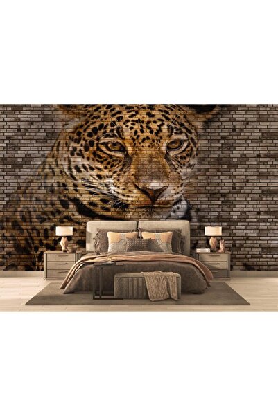 Özen Duvar Kağıtları 3 Boyutlu Leopar Duvar Kağıdı