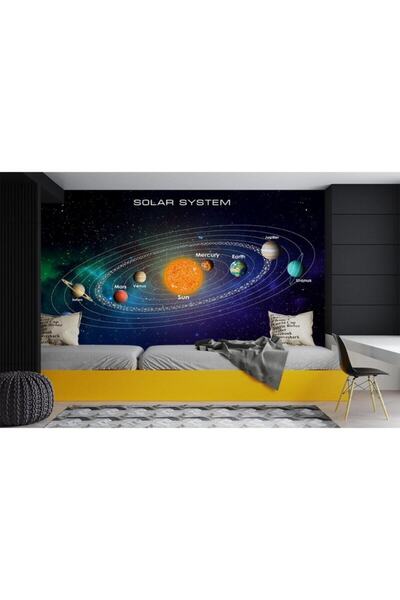 Genel Markalar Güneş Sistemi Gezegenler Eğitici Çocuk Odası Duvar Kağıdı