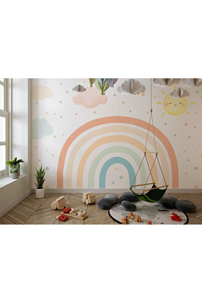 Genel Markalar Çocuk odası duvar kağıdı , Soft Renk Gökkuşağı Duvar Kağıdı