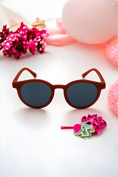 MACERATİ Petta Kids Red Oval Frame Uv400 0-10 Years Old Sunglasses