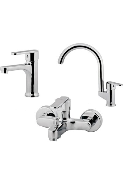 Creavit Vega Lavabo + Banyo + Eviye Batarya Seti VG1840+VG2840+VG8640