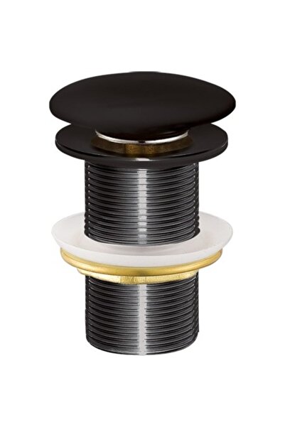 Creavit SF032-S Otomatik Pop-Up Lavabo Sifon Başlığı Siyah Taşmasız