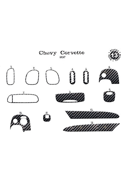 Marscockpitdesign شيفروليه كورفيت وحدة التحكم-تغليف التوربيدو 1997 13 قطعة