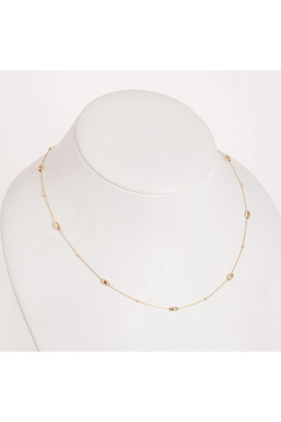 Sandra Ferretti Colier din Aur Galben de 18K cu Bile Diamantate si Bile Ovale...