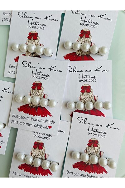 may trend Kına Hediyelik Inci Toka 30 Adet Kına hediyelik kişeye özel