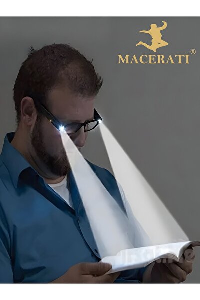 MACERATİ Kitap Okuma Gözlüğü Led Işıklı Kitap Okuma Gözlüğü