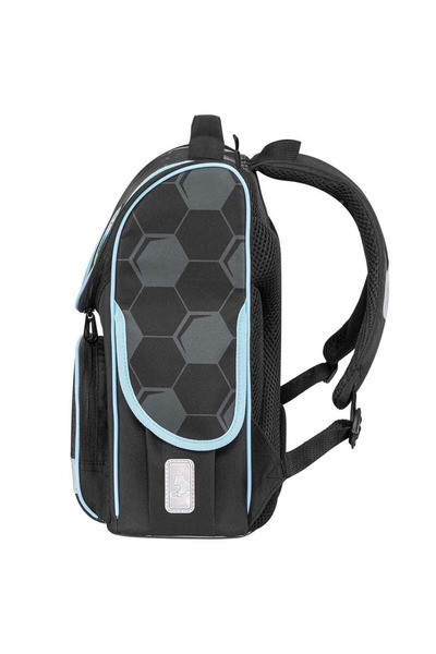 TOYFEST Black School Bag with Ball Pattern