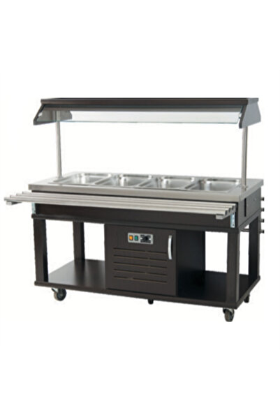 Csa İnox CSA Karacasan Üç Küvetli Salad Bar Ünitesi & Beyaz İnci Salad Bar