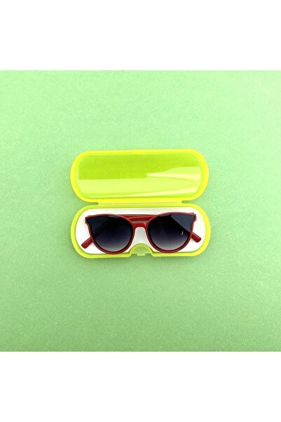 MACERATİ Tanca Unisex Red Oval Frame Uv400 0-10 Years Old Children's Sunglasses with Box