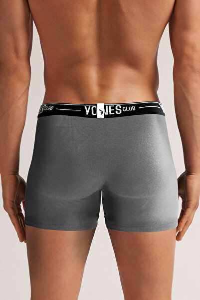 Yohannes Club Чоловічі бавовняні боксери з роздільними кишенями, зручні, стильні, здорові, одинарні, сірий меланж