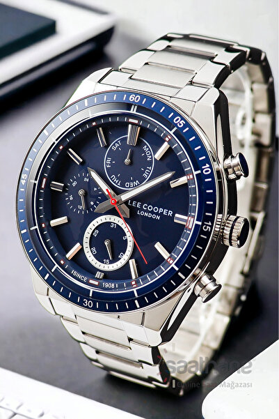 Lee Cooper Orijinal Lee Cooper Fonksiyonlu Takvimli Lacivert Erkek Kol Saati