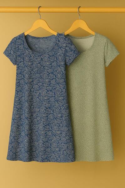 COTENCONCEPT 2 rochii din țesătură pieptănată, drapate, cu potrivire conforta...