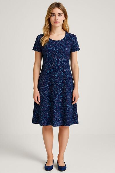 COTENCONCEPT 2 Pieces Draped Comfortable Fit Daily Combed Cotton Fabric Dress