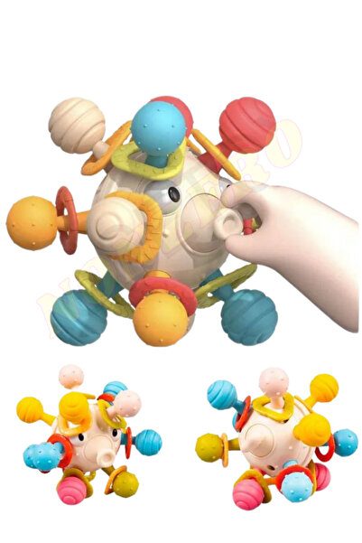 NONZERO Diş Kaşıyıcılı Kavrama Topu Bebek Oyuncağı - Kirpi Balığı