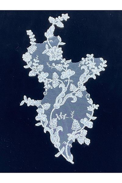 karantuhafiye Beaded Applique / Single Applique / Cream