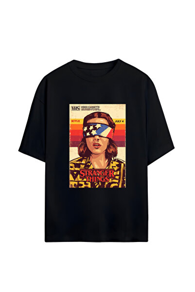 GraffTee STRANGER THINGS ΟΥΝΙΣΕΞ oversized Βαμβάκι LU ΜΠΛΟΥΖΑΚΙ