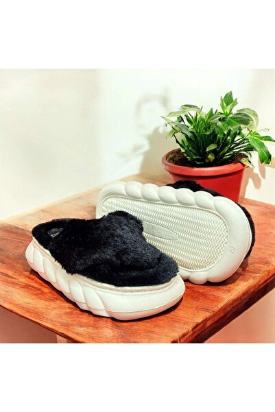 Akınal Bella AKINAL BELLA E186 RENK SİYAH KIŞLIK KADIN PELUŞ EV TERLİĞİ