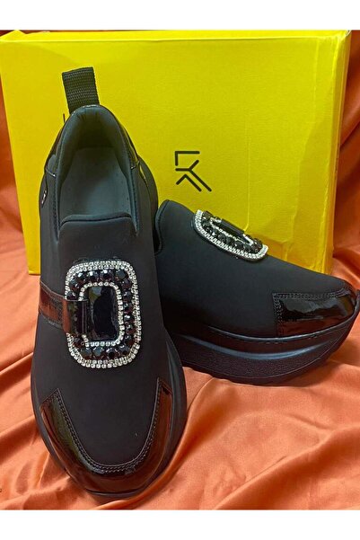 layki 0000067 SİYAH RENKLİ KADIN SNEAKER YÜRÜYÜŞ SPOR AYAKKABISI 3