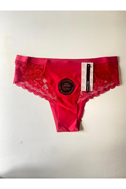 deniz iç giyim Kırmızı Dantelli Lazer Kesim Külot - Kırmızı Lazer Kesim Tanga