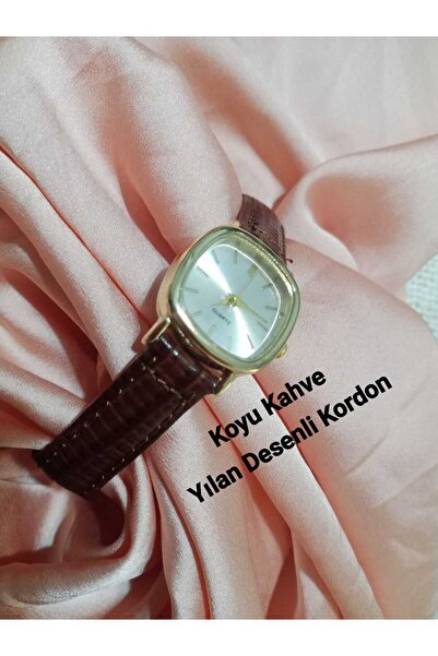 Lasahin Shop New Retro Model Dark Brown Color Cord Minimal Stylish Women Wris...