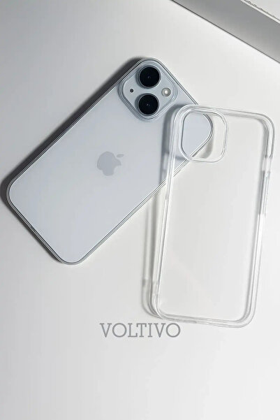 VOLTIVO İphone 15 - Ultra İnce Sade Şeffaf Silikon Kılıf