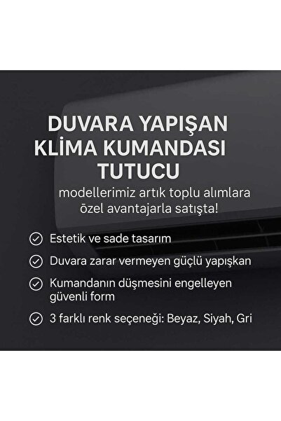 Home Voltrex Klima İçin Uzaktan Kumanda Duvara Montaj Aparatı Tutucusu