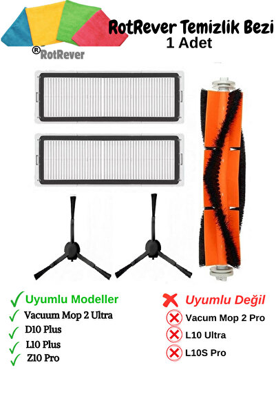 RotRever Perie compatibilă cu Xiaomi Vacuum Mop 2 Ultra (STYTJ05ZHM), filtru ...