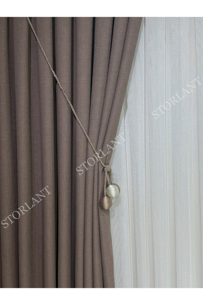 Storlant Linen Foldet Backdrop Curtain L 1/3 Tight Pleat L Accessory Gift L Single Wing