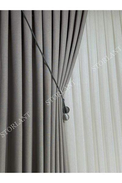 Storlant Linen Foldet Backdrop Curtain L 1/3 Tight Pleat L Accessory Gift L Single Wing