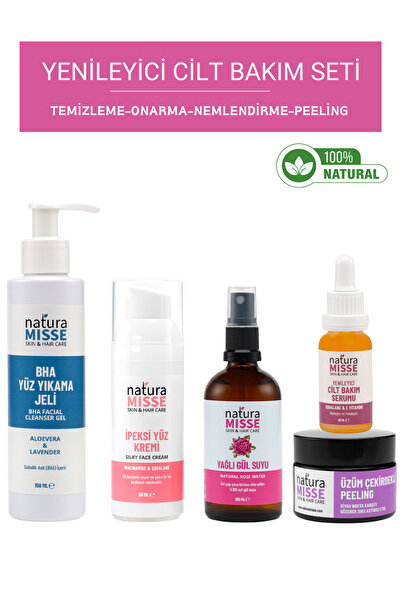 NaturaMisse Yenileyici Cilt Bakım Seti Yaşlanma Karşıtı Onarıcı Besleyici Lek...
