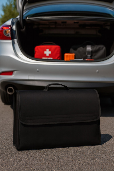 YUNUSOĞLU HOME Siyah Keçe Araç Bagaj Düzenleyici Çanta Organizer Araba Çantas...