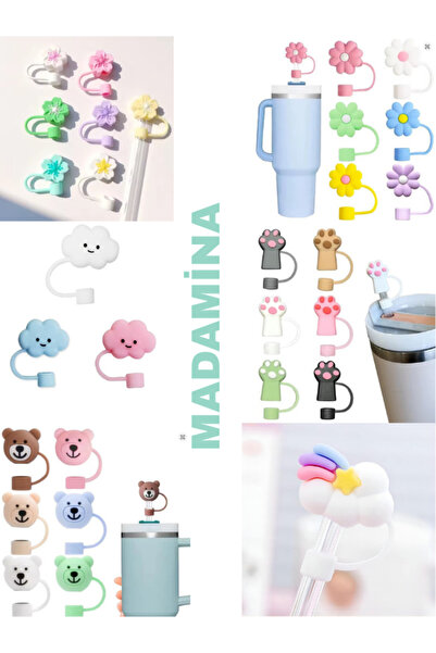 madamina 1 Adet 10 Mm Stnly Quencher Için Pipet Kapağı Toz Için Kapak Şekilli Pipet Başlığı Silikon kapak