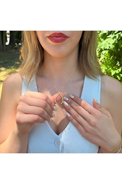 Lisen Jewelry 925 Ayar Gümüş Lades Kemiği Yüzük Taşıyıcı Kolye, Altın Kaplama...