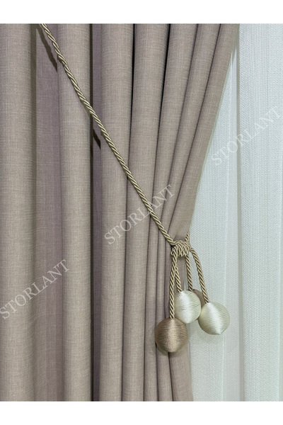Storlant Linen Foldet Backdrop Curtain L 1/3 Tight Pleat L Accessory Gift L Single Wing