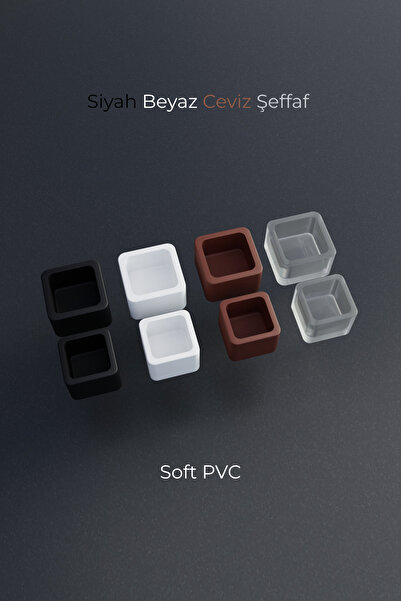 wooden lane studio 30x30 mm 4’lü Kahverengi Kare Kaymaz Sandalye Ayak Pabucu – Sessiz ve Parke Koruyucu