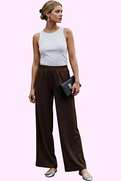 PayBuy Women's Fashion Wide Leg Long Length Pleated Woven Pants Casual Daily Weekend Use