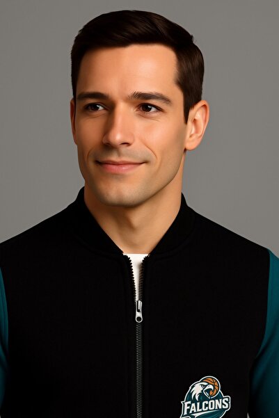 Risil-Nu Company Jachetă pentru colegiu cu fermoar, premium, cu 3 fire, sezon nou - Set de 2 pantaloni de sport cu 3 fire