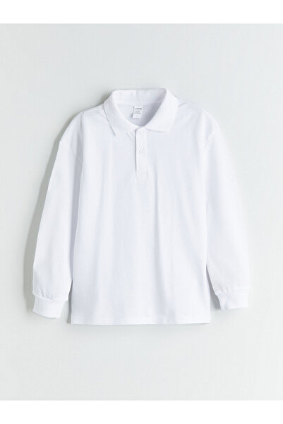LC Waikiki LCW Kids Beyaz Polo Yaka Basic Erkek Çocuk Tişört W5I046Z1