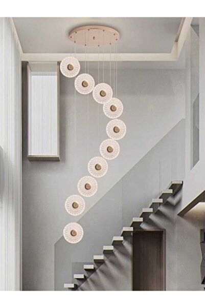 best power Modern 10-Lamps LED Hanging 24W Chandelier 6637-10 with 3 Lighting Modes, 250 cm Adjustable Length