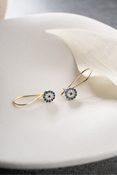 Silvano Jewelry 925 Ayar Gümüş Çocuk Nazar Küpe