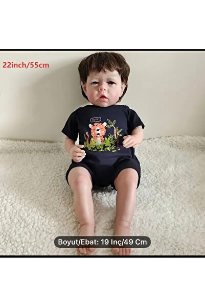 Kayra 49 Cm Silikon Reborn Gerçek reborn Vinil Bebek