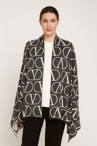 Sebir Moda Patterned Double-Sided Knitwear Shawl