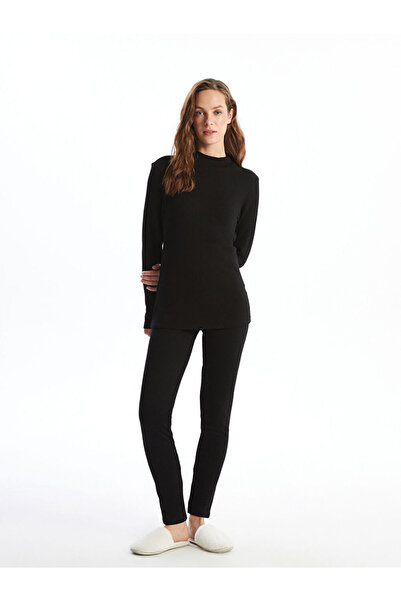 LC Waikiki Black Stand Collar Thermal Women's Underwear