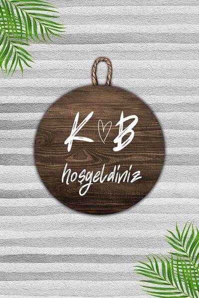 Dormot 1Modern Kapı Süsü - Dijital Ahşap Baskı - Kişiye Özel Baş Harf - Tasar...