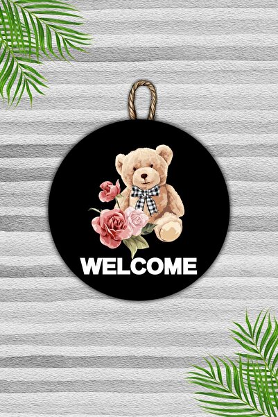 Dormot Ornament modern pentru ușă din lemn - Ornament pentru ușă de bun venit...