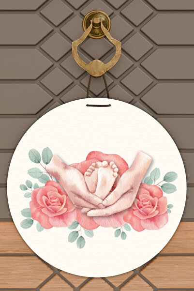 Dormot 1 Μοντέρνα ψηφιακή εκτύπωση Στολίδι για την πόρτα με λευκά τριαντάφυλλα