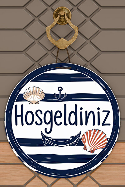 Dormot 1Ornament de ușă de mare modern, cu imprimare digitală, din lemn, port...