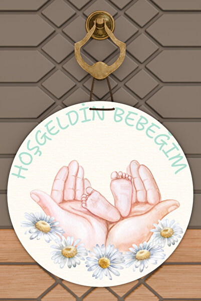 Dormot 1Ornament pentru ușă pentru picioare de bebeluș cu cremă de imprimare ...