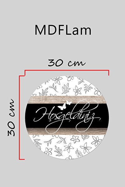 Dormot Μοντέρνα Ψηφιακή Εκτύπωση Ξύλινο Μαύρο Στολίδι Πόρτας καλωσορίσματος